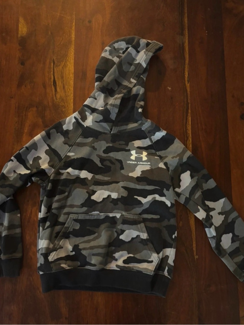 Under Armour Kids Camo Hoodie - Black & Gray